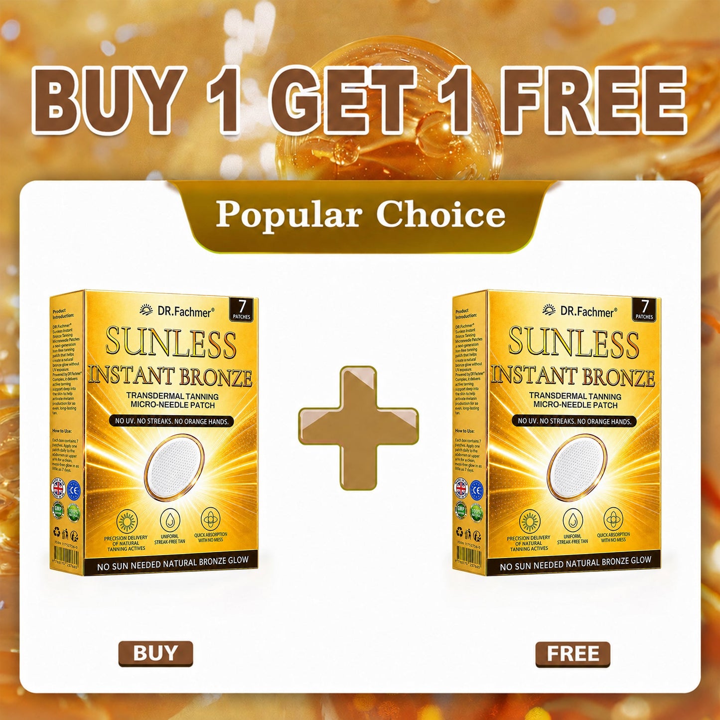 DR.Fachmer® 𝐒𝐮𝐧𝐥𝐞𝐬𝐬 𝐈𝐧𝐬𝐭𝐚𝐧𝐭 𝐁𝐫𝐨𝐧𝐳𝐞 𝐓𝐚𝐧𝐧𝐢𝐧𝐠 𝐌𝐢𝐜𝐫𝐨𝐧𝐞𝐞𝐝𝐥𝐞 𝐏𝐚𝐭𝐜𝐡 🤎