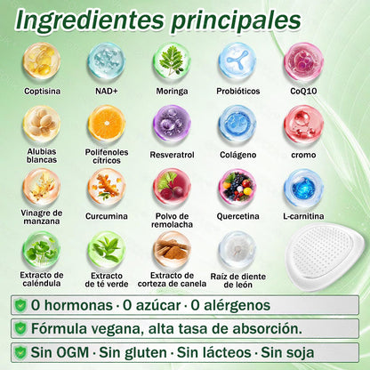 ✅GFOUK® Moringa · Berberina × NAD+Parche avanzado de microagujas nano 10 en 1 (Solo una vez al día, cambios visibles en 7 días)✅ Para la obesidad, piel flácida, diabetes, apnea del sueño, problemas articulares y más