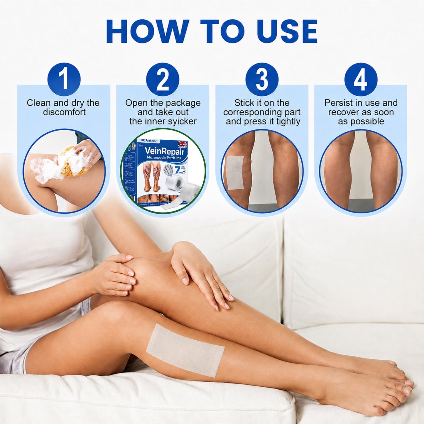 🦵DR.Fachmer® Vein Ease Microneedle Care Patch(For Spider Veins, Varicose Veins, Swelling & Leg Fatigue) - Last Day Promotion 50% OFF