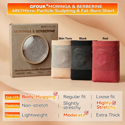 ✅ Official Brand Store | 💌 GFOUK® 2026 Moringa & Berberine 4-in-1 Micro-Particle Sculpting & Fat-Burning Shorts