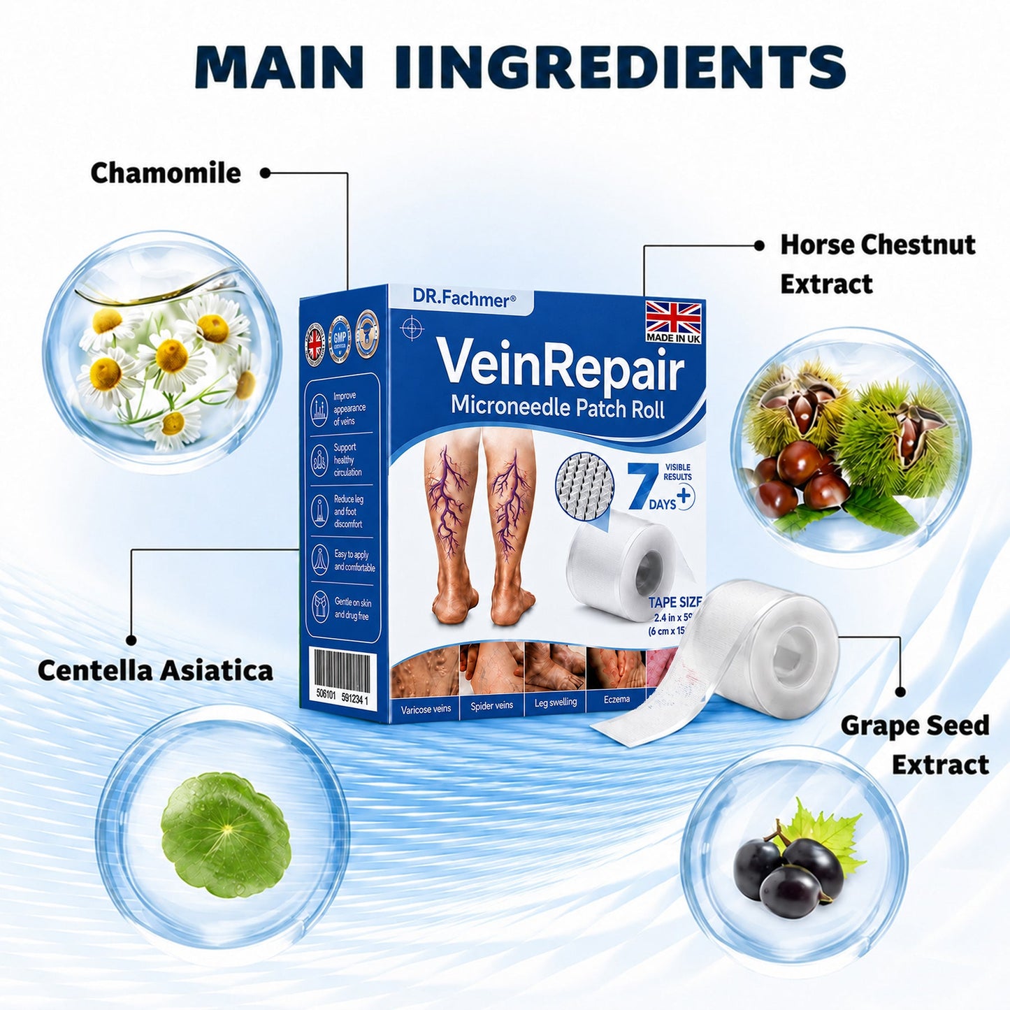 🌿DR.Fachmer® Vein Ease Microneedle Care Patch(For Spider Veins, Varicose Veins, Swelling & Leg Fatigue) - Last Day Promotion 50% OFF