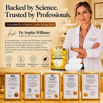DR.Fachmer® 𝐒𝐮𝐧𝐥𝐞𝐬𝐬 𝐈𝐧𝐬𝐭𝐚𝐧𝐭 𝐁𝐫𝐨𝐧𝐳𝐞 𝐓𝐚𝐧𝐧𝐢𝐧𝐠 𝐌𝐢𝐜𝐫𝐨𝐧𝐞𝐞𝐝𝐥𝐞 𝐏𝐚𝐭𝐜𝐡 🔥