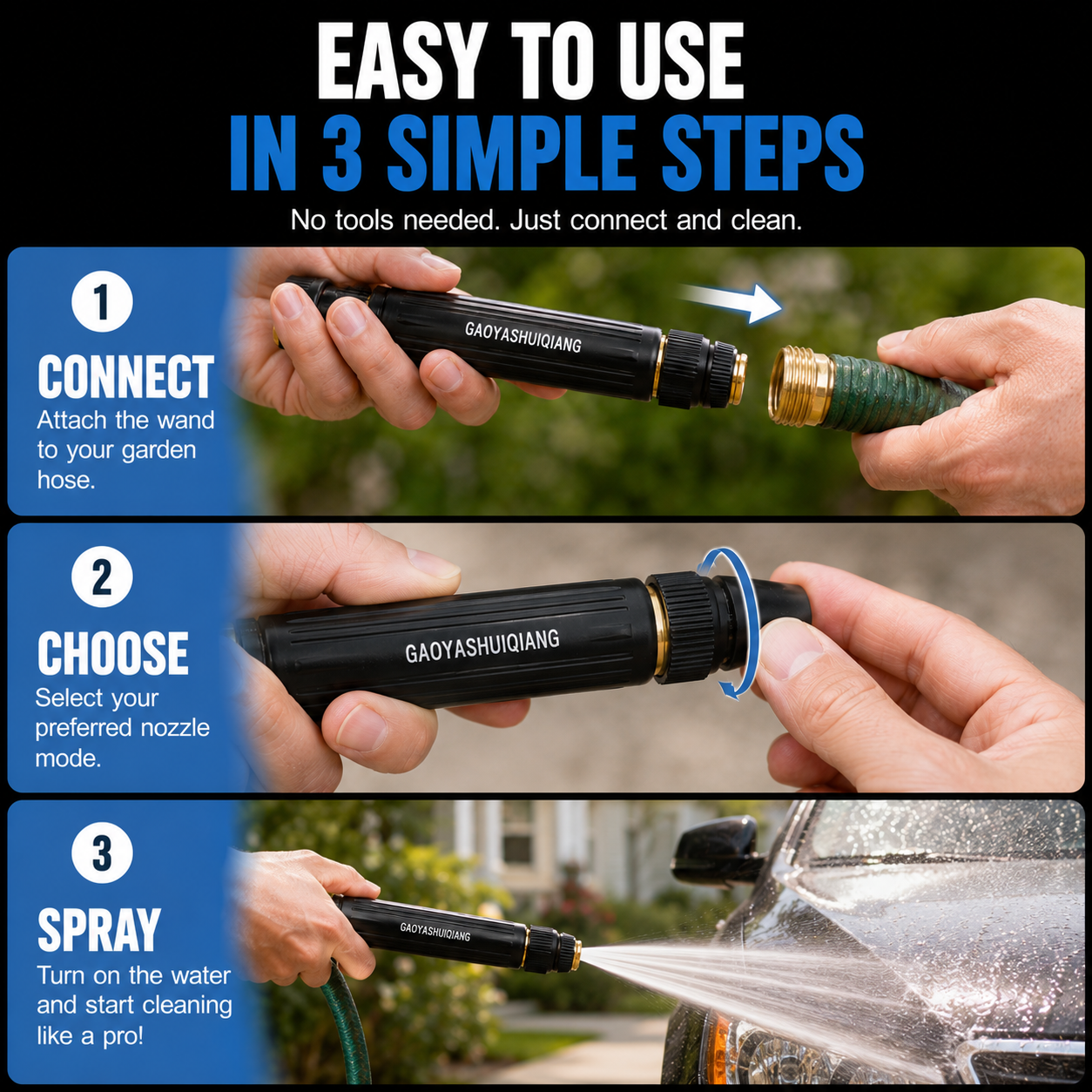 🎉 Buy One, Get One Free! 🎁 High-Pressure Car Wash Spray Gun — An Essential Tool for Watering Flowers & Vegetables and Cleaning Your Beloved Car! 👍